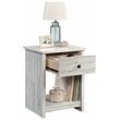 Pemberly Row Mid-Century 1 Drawer Wooden Nightstand in White Plank