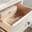 Pemberly Row Mid-Century 1 Drawer Wooden Nightstand in White Plank