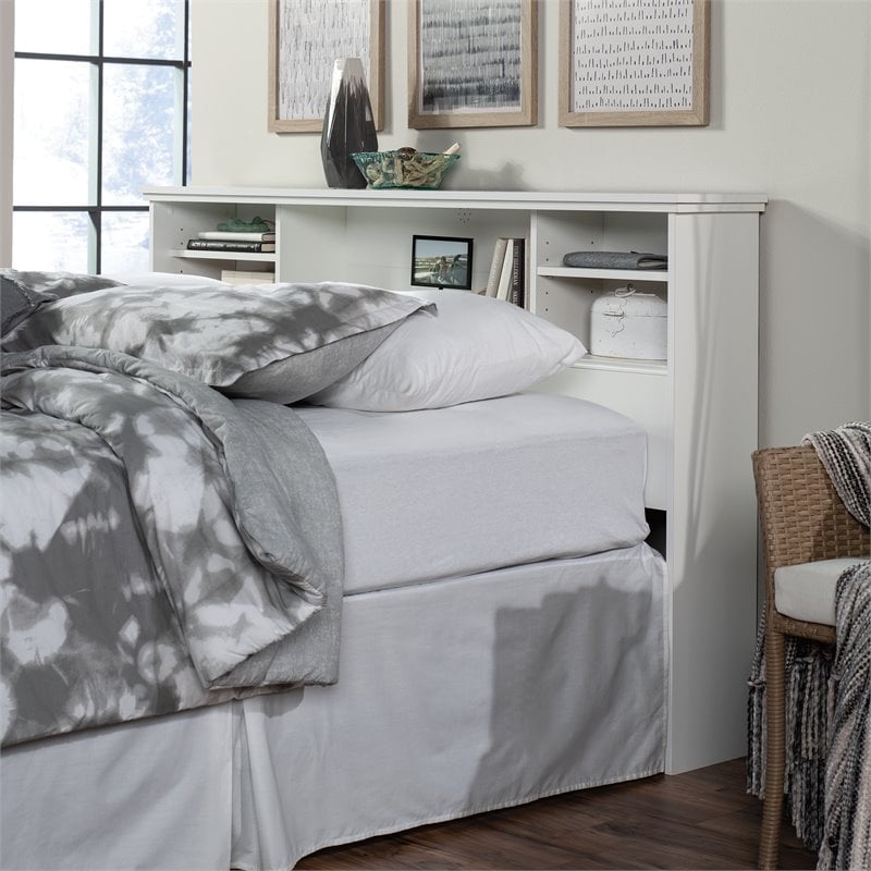 Pemberly Row Transitional Engineered Wood Full-Queen Headboard in White