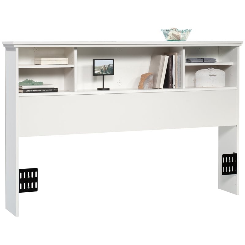 Pemberly Row Transitional Engineered Wood Full-Queen Headboard in White
