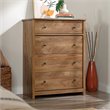 Pemberly Row Traditional 4-Drawer Engineered Wood Chest in Mango Natural