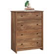 Pemberly Row Traditional 4-Drawer Engineered Wood Chest in Mango Natural