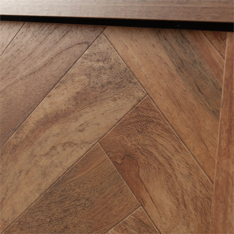 Pemberly Row Modern Engineered Wood Bedroom Armoire in Brown