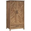Pemberly Row Modern Engineered Wood Bedroom Armoire in Brown