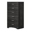 Pemberly Row Traditional 6-Drawer Engineered Wood Lingerie Chest in Gray