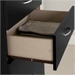 Pemberly Row Contemporary 6-Drawer Wood Single Lingerie Chest in Pure Black