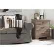 Pemberly Row Traditional 2 Drawer Nightstand in Weathered Oak