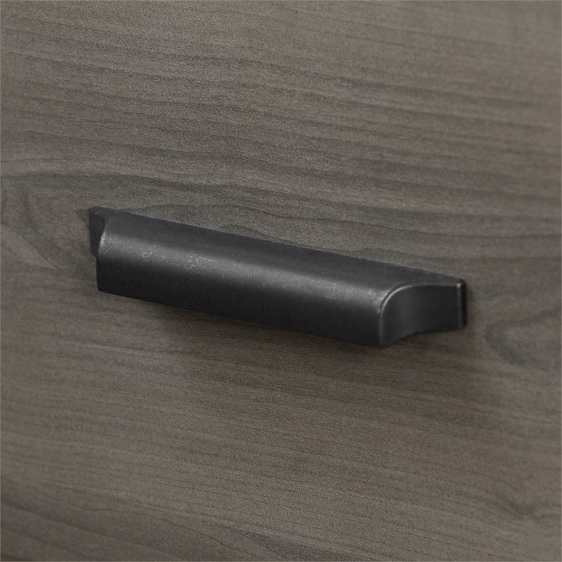 Pemberly Row Traditional 2 Drawer Nightstand in Gray Maple