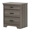 Pemberly Row Traditional 2 Drawer Nightstand in Gray Maple