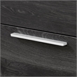 Pemberly Row Traditional 5-Drawer Wood Single Chest in Gray Oak