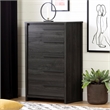 Pemberly Row Contemporary 5-Drawer Wood Indoor Chest in Gray Oak