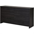 Pemberly Row Contmeporary 6-Drawer Double Dresser in Gray Oak