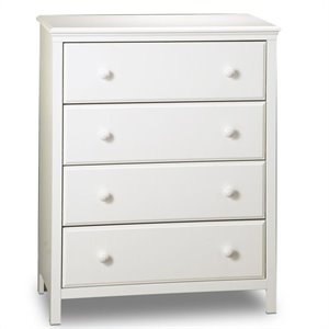 pemberly row contmeporary kids 4 drawer chest in pure white