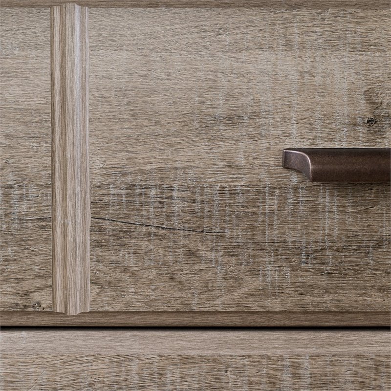 Pemberly Row Farmhouse 8 Drawer Dresser in Weathered Oak