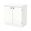 Pemberly Row Contemporary 2-Door Wood Accent Chest in Pure White