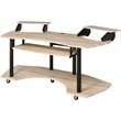 Pemberly Row Contemporary Studio Music Recording Desk in Natural Oak