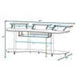 Pemberly Row Contemporary Wood Studio Music Recording Desk in Natural Oak