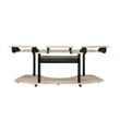 Pemberly Row Contemporary Wood Studio Music Recording Desk in Natural Oak