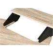 Pemberly Row Contemporary Wood Studio Music Recording Desk in Natural Oak