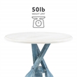 Pemberly Row Transitional Wood Side Table in Distressed Cream/Distressed Blue