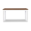Pemberly Row Transitional Wood Dining Table in Vanilla White and Honey Brown