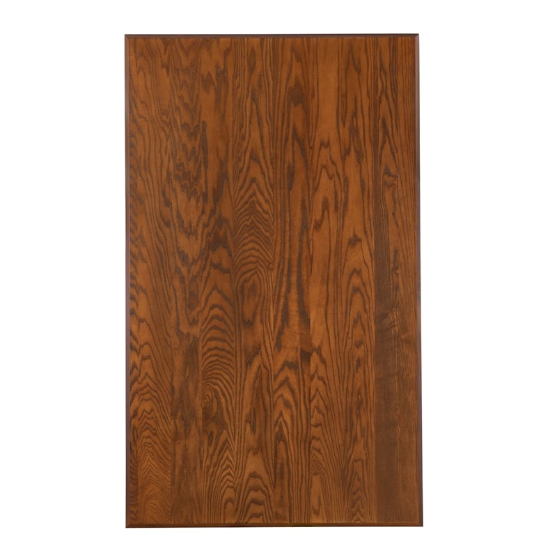 Pemberly Row Transitional Wood Dining Table in Vanilla White and Honey Brown