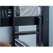 Pemberly Row Transitional Twin over Twin Wood Bunk Bed in Black