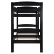 Pemberly Row Transitional Twin over Twin Wood Bunk Bed in Black