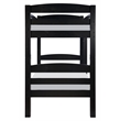 Pemberly Row Transitional Twin over Twin Wood Bunk Bed in Black