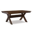 Pemberly Row 5-Piece X-Frame Wood Dining Set with Padded Seats in Brown/Tan