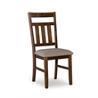 Pemberly Row 5-Piece X-Frame Wood Dining Set with Padded Seats in Brown/Tan