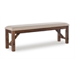 Pemberly Row 6-Piece X-Frame Wood Dining Set with Padded Seats in Brown/Tan