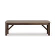 Pemberly Row 6-Piece X-Frame Wood Dining Set with Padded Seats in Brown/Tan