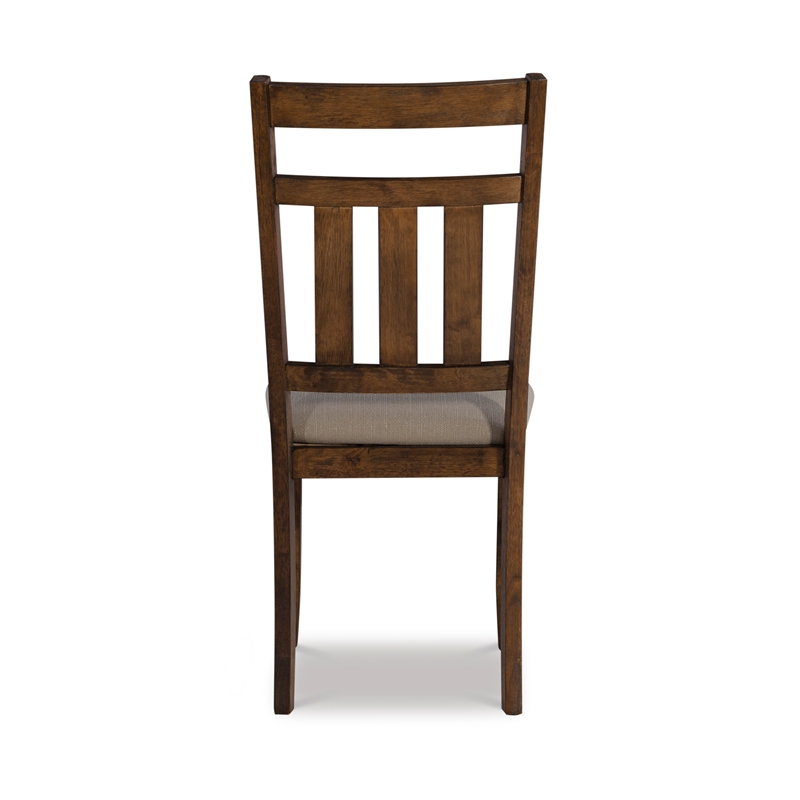 Pemberly Row 6-Piece X-Frame Wood Dining Set with Padded Seats in Brown/Tan