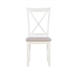 Pemberly Row Farmhouse Wood Set of Two Dining Side Chairs in Gray