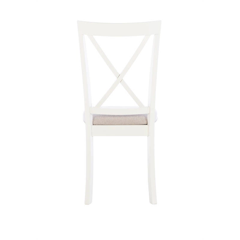 Pemberly Row Farmhouse Wood Set of Two Dining Side Chairs in Gray