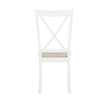 Pemberly Row Farmhouse Wood Set of Two Dining Side Chairs in Gray