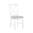Pemberly Row Farmhouse Wood Set of Two Dining Side Chairs in Gray