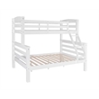Pemberly Row Transitional Twin over Full Wood Bunk Bed in White
