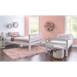Pemberly Row Transitional Twin over Full Wood Bunk Bed in White