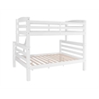 Pemberly Row Transitional Twin over Full Wood Bunk Bed in White