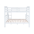 Pemberly Row Transitional Twin over Full Wood Bunk Bed in White