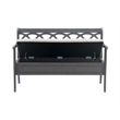 Pemberly Row Transitional Wood Storage Bench in Gray