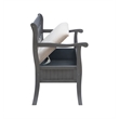 Pemberly Row Transitional Wood Storage Bench in Gray