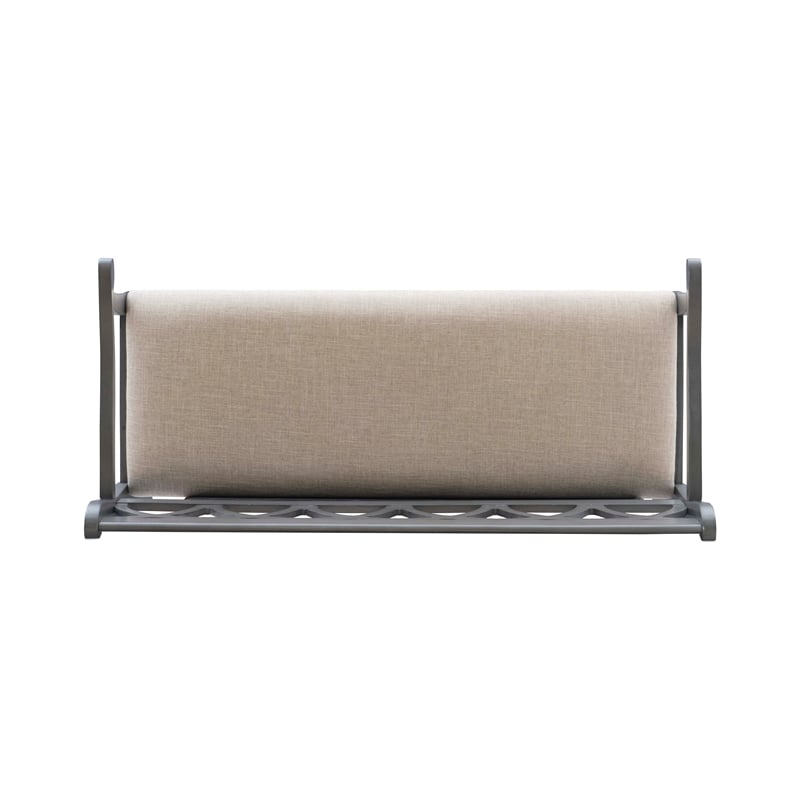 Pemberly Row Transitional Wood Storage Bench in Gray
