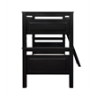 Pemberly Row Transitional Wood Twin Over Twin Bunk Bed Heavy Duty Slats in Black