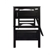 Pemberly Row Transitional Wood Twin Over Twin Bunk Bed Heavy Duty Slats in Black