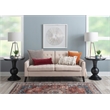Pemberly Row Transitional Wood Accent Table w/ Pedestal Base in Jet Black