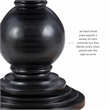 Pemberly Row Transitional Wood Accent Table w/ Pedestal Base in Jet Black