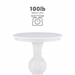 Pemberly Row Round Transitional Wood Accent Table w/ Pedestal Base in White